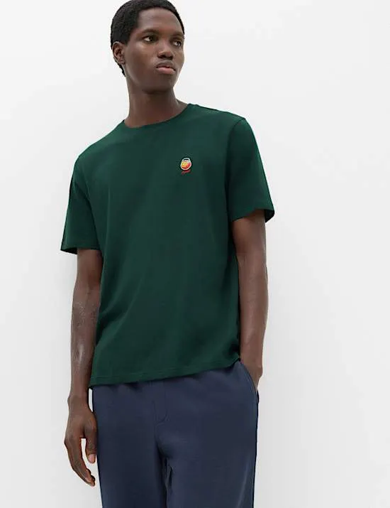 T-Shirt aus reiner Baumwolle mit Grafikprint „Après“
