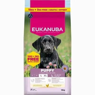 Croquettes Eukanuba Premium Nutrition pour chien : 15 kg + 3 kg offertes !