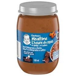 Gerber Mealtime Pure Beef Bolognese And Pasta Jar