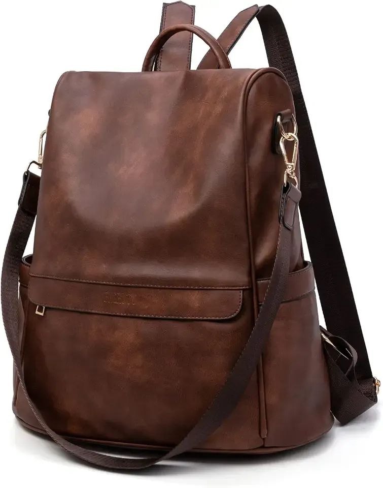 Women Backpack Purse PU Leather Anti-theft Casual Shoulder Bag Fashion Ladies Satchel Bags