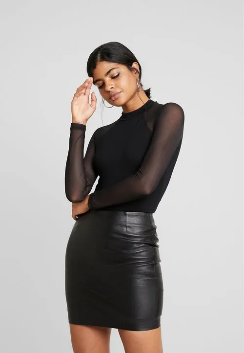 Topper langermet - black