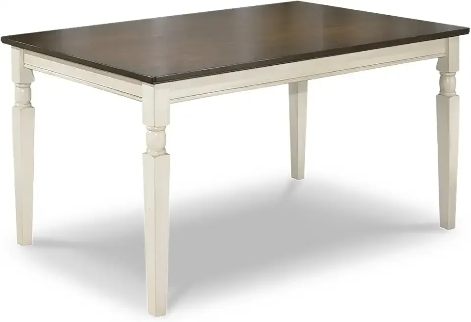 Signature Design by Ashley Whitesburg Cottage Dining Table, Seats up to 6, Brown & Antique White