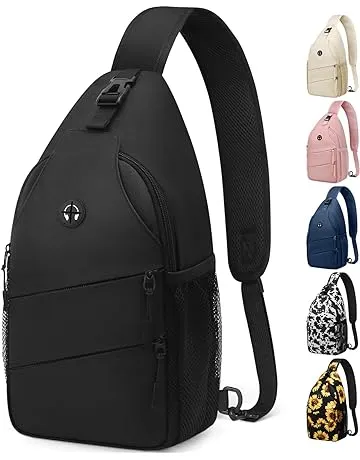 Pritent Crossbody Bags for Women Men Trendy Sling Bag Backpack Casual Chest Bag with Convertible Shoulder Strap