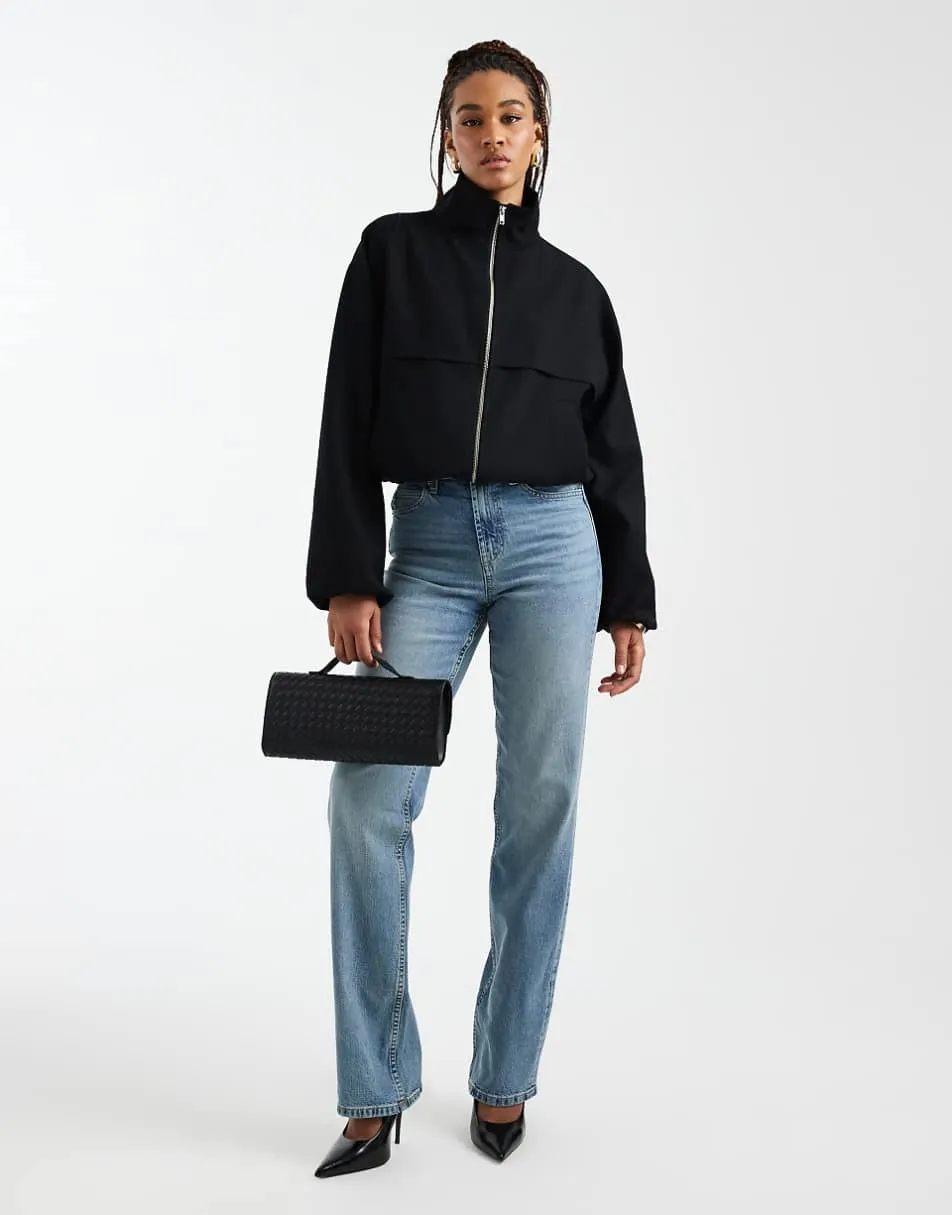 ASOS DESIGN Tall comfort stretch straight leg jeans in vintage wash
