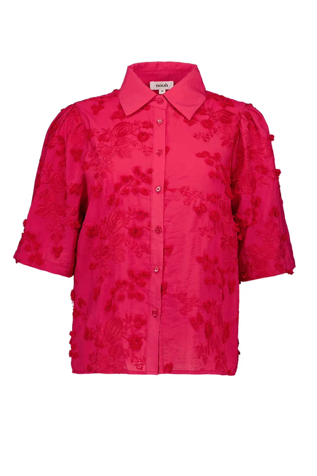 Roze blouse met bloemen