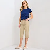 St. John's Bay Womens Mid Rise Capri Pant