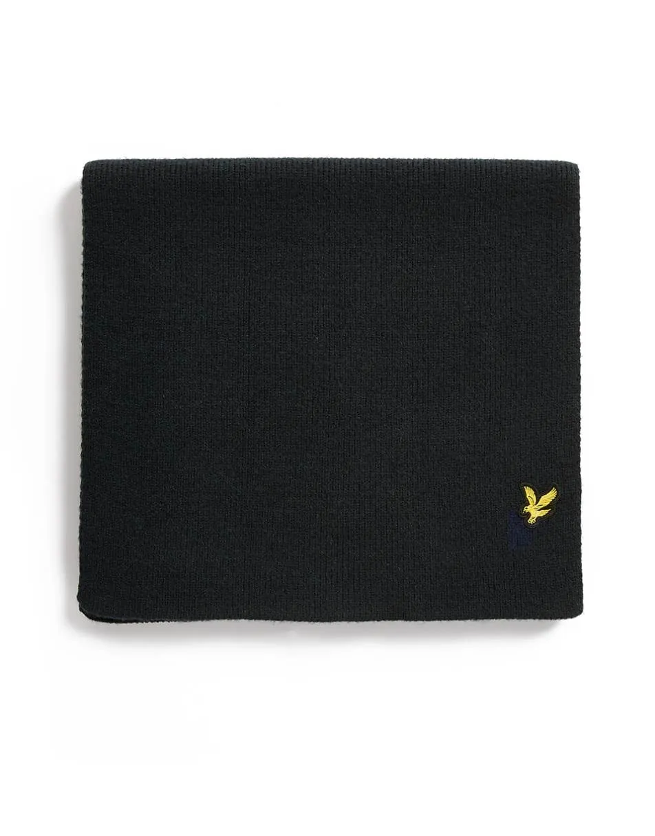 Lyle & Scott plain scarf in dark navy