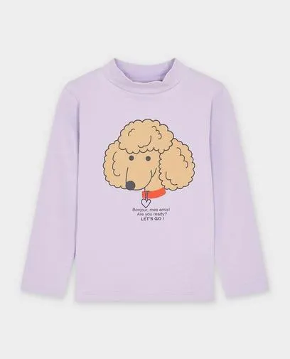 Longsleeve met poedelprint