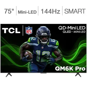 TCL 75" Class - QM6K Pro Series - 4K UHD QD-Mini LED Smart TV - Allstate 3-Year Protection Plan Bundle Included for 5 Years of Total Coverage*