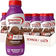 Premier Protein 30g High Protein Shake, Chocolate, 12 Pack | 160 Calories, 24 Vitamins & Minerals, No Added Sugar, Supports Muscle Health, Gluten-Free, 11.5 oz Premier Protein 30g High Protein Shake,…