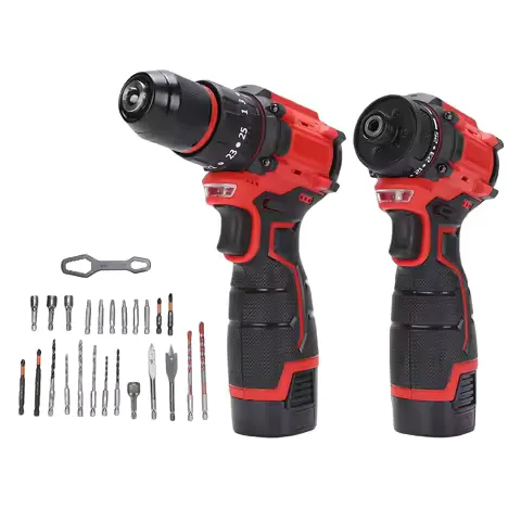 Cordless Drill and Driver Set 16.8V Brushless Power Tool Kit with 3 Batteries Cordless Drill Kit Brushless Power Tool Kit
