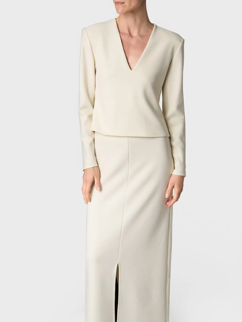 THE SOLENE CREPE TOP