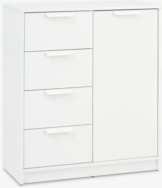 Cassettiera 4 cassetti 1 anta JENSLEV bianco