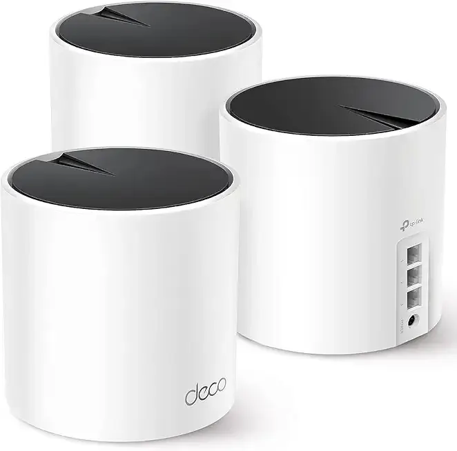 Deco X55 AX3000 WiFi 6 Mesh System - Covers up to 6500 Sq.Ft, Replaces Wireless Router and Extender, 3 Gigabit Ports per Unit, Supports Ethernet Backhaul, Deco X55(3-Pack)
