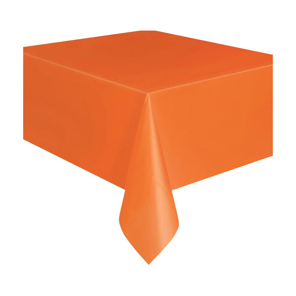 321 Party! Orange Plastic Tablecloth, 84" x 108"