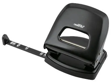 Grapadora / Perforadora / Dispensador de cinta adhesiva (negro, puñetazo)