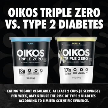 Oikos Triple Zero 17g Protein Greek Yogurt - Vanilla, 32 oz