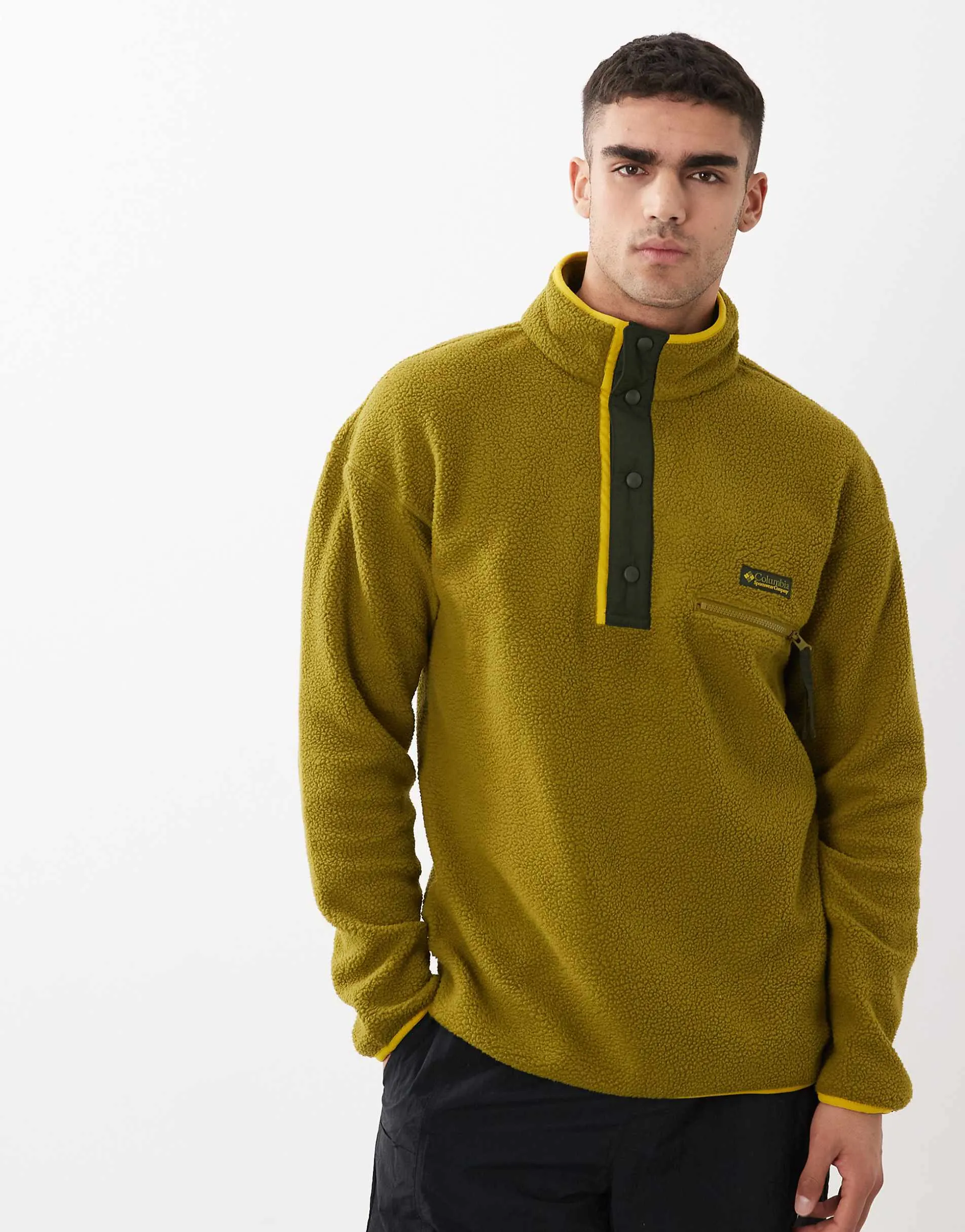 Columbia Helvetia II half snap fleece in green