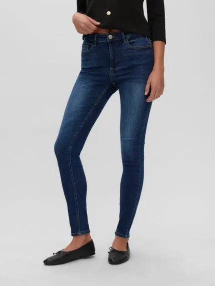 VMPOLLY Middels høyt snitt Skinny Fit Jeans