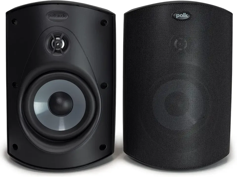 Polk Audio Atrium 6 All-Weather Outdoor Speakers, 100W Wired (Pair, Black)