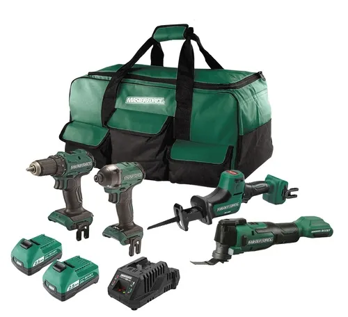 Masterforce Ultra Compact 20-Volt Brushless Cordless 4-Tool Combo Kit