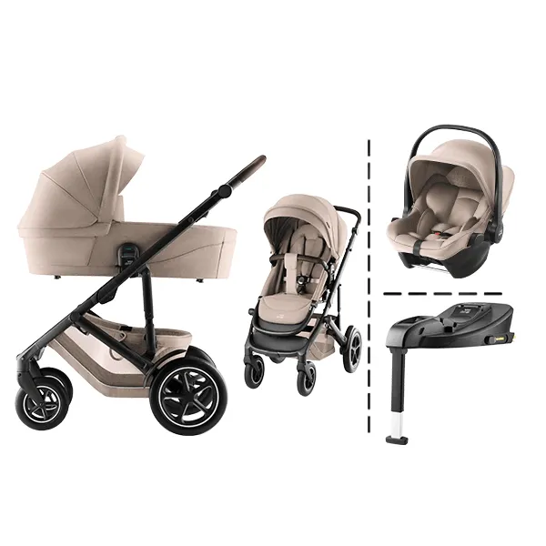 Britax | Smile 5Z kombivogn + Core bilstol & Base | Teak & Chai