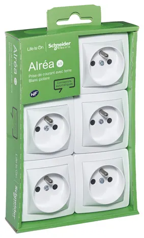 Lot 5 prises avec terre - Schneider Electric