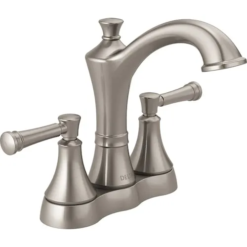 Valdosta 2 Handle Centerset Bathroom Sink Faucet in SpotShield Brushed Nickel