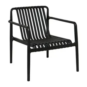 Tuinfauteuil Lea - zwart - 75.5x75.5x66.5 cm