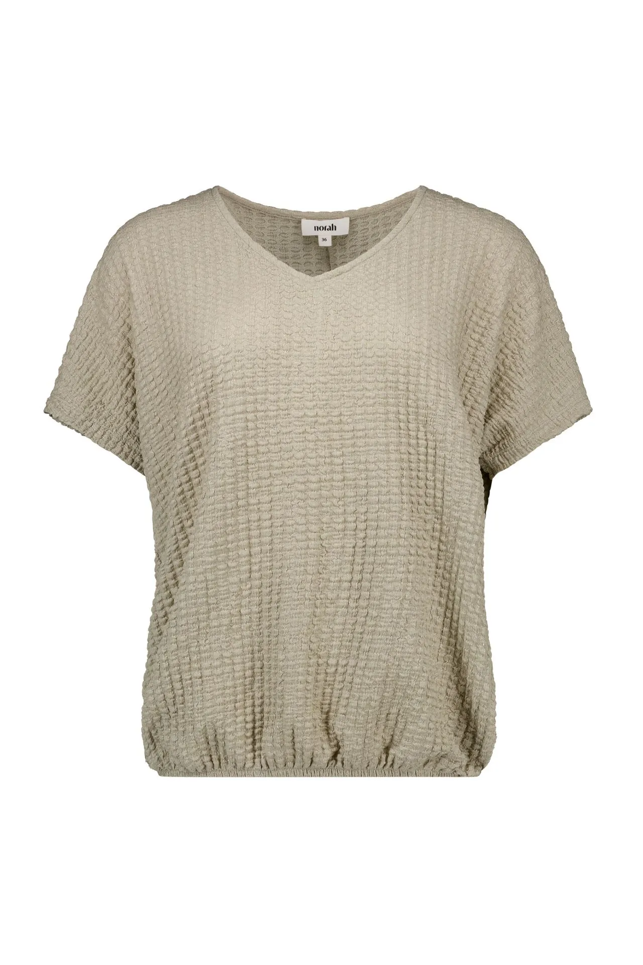Champagnekleurig shirt met structuur