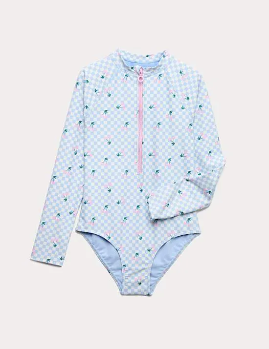 Cherry Print Long Sleeve Swimsuit (6-16 Yrs)