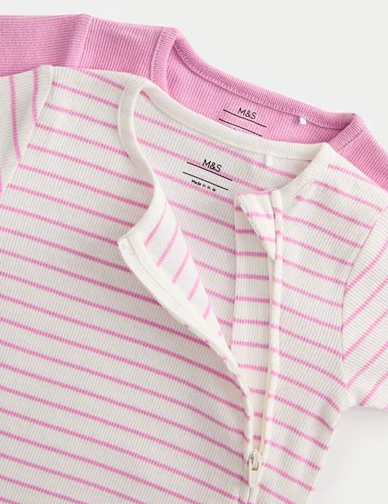 3er-Pack Strampler mit hohem Baumwollanteil (0–3 Jahre)