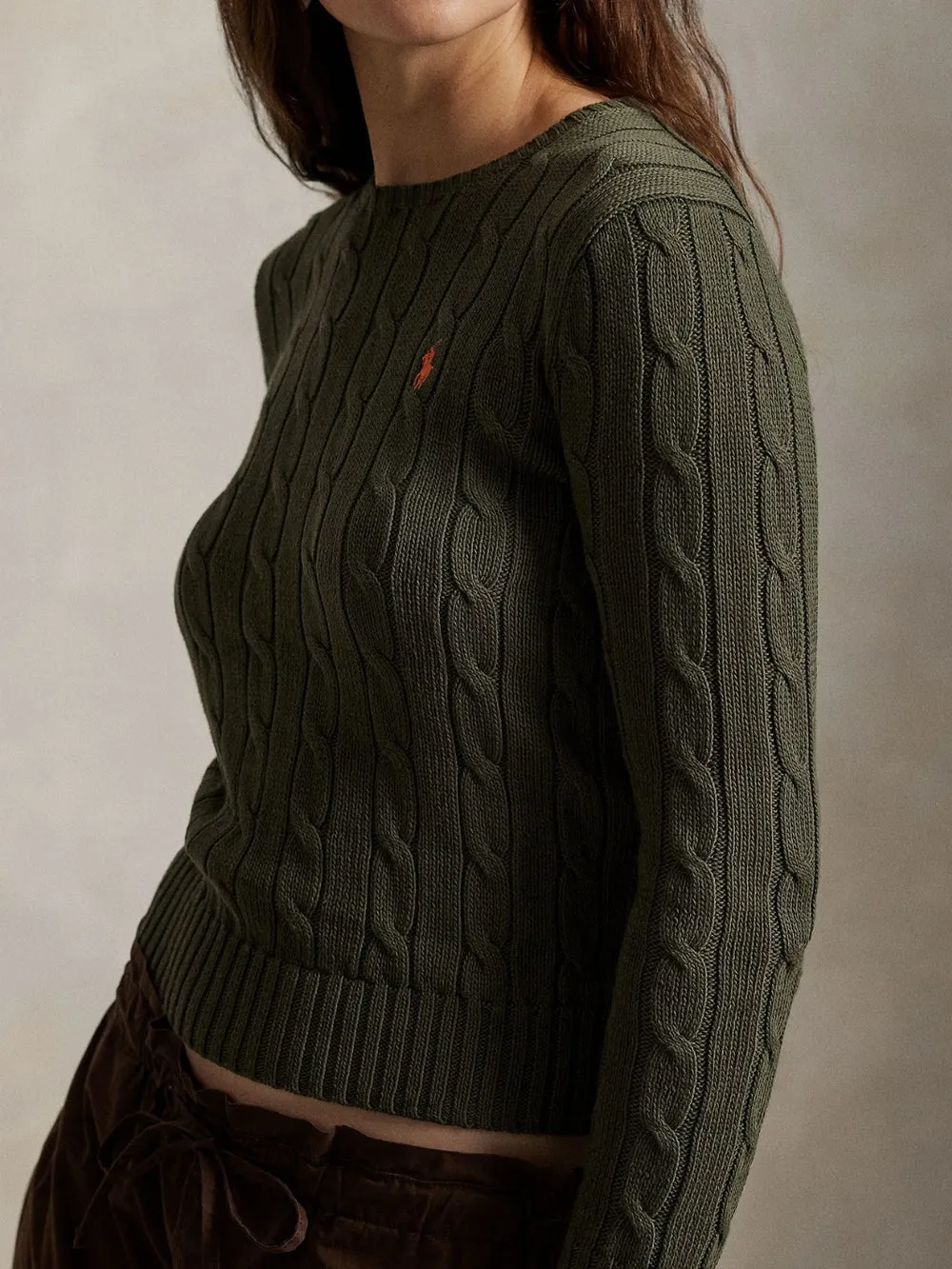 CABLE COTTON SWEATER