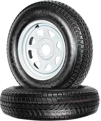 eCustomrim 2-Pack Trailer Tire On Rim ST205/75D15 F78 20…