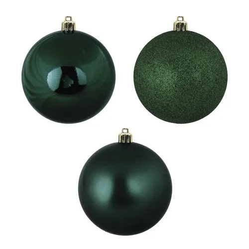 Enchanted Forest® 40mm Dark Green Shatterproof Ornaments - 16 Pack