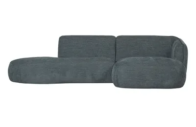 WOOOD Exclusive chaise longue Polly rechts Polly chaise longue rechts - Blauw/Groen