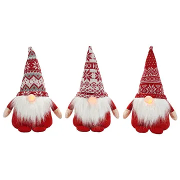 Fermaporta Gnomo Luminoso Musicale Natalizio h32 cm