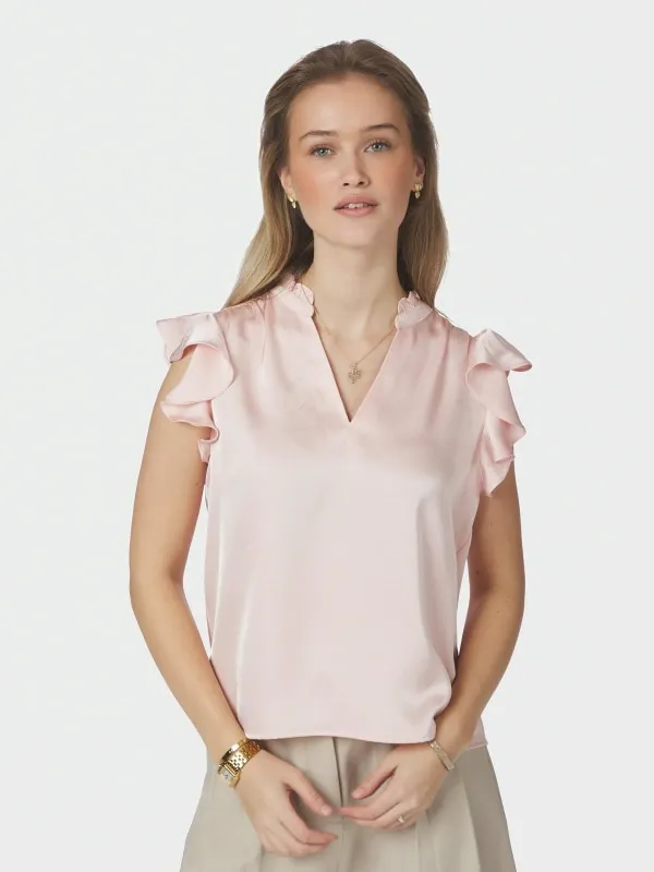 Stella Heavy Sateen Blouse Light pink