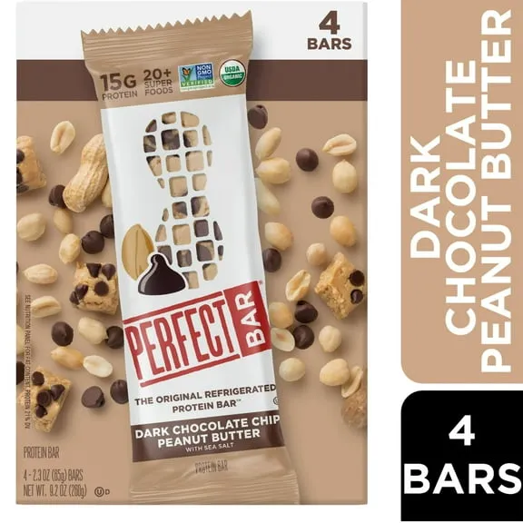 Perfect Bar Gluten-Free Dark Chocolate Chip Peanut Butter Protein Bar, 4 count, 2.3 oz $9.42 $1.02/oz