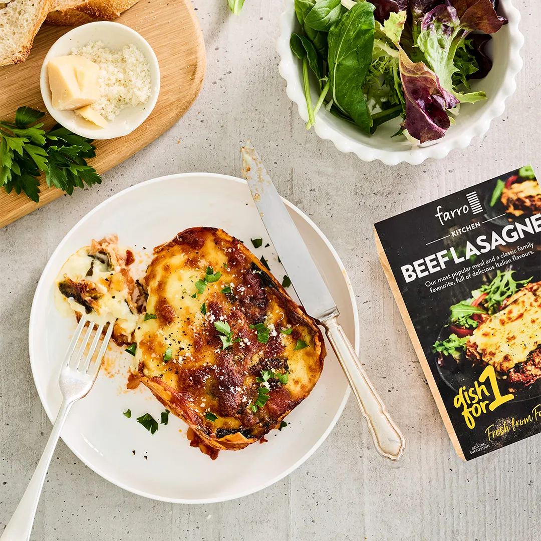 farro kitchen single beef lasagne 310g