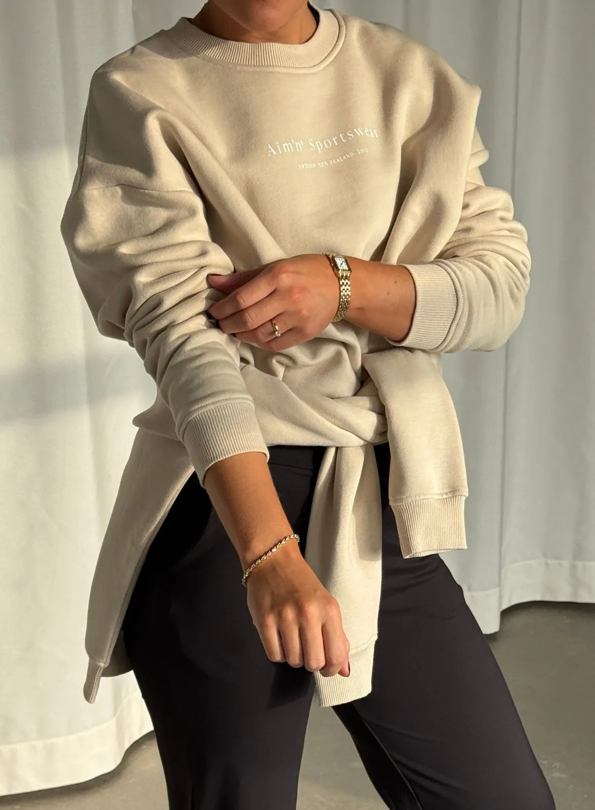 Café Au Lait Serif Sweatshirt