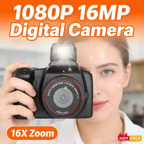 Digital Camera 16X Zoom Vlogging Camera with 2.4 Inch LCD Screen Video Recorder for Photography and Video