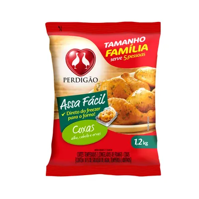 coxa de frango temperada perdigão assa fácil 1,2kg