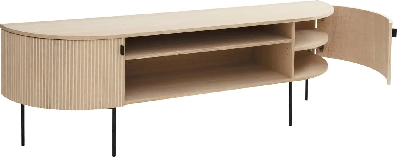 Linea buet TV-benk 180 x 40, H 55 cm, hvitoljet
