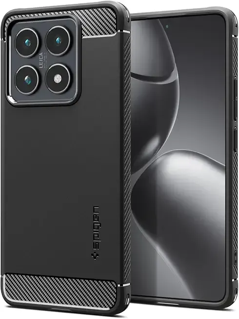 Spigen Rugged Armor Designed for Xiaomi 14T Pro Case (2025) [Military-Grade Protection] - Matte Black