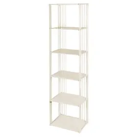 Scaffale 6 ripiani in ferro 45x31xh.175 cm, avorio, Esté