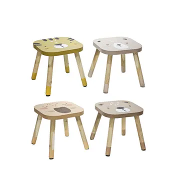 Sgabello Animali Bambini in Legno Linea Baby Cute