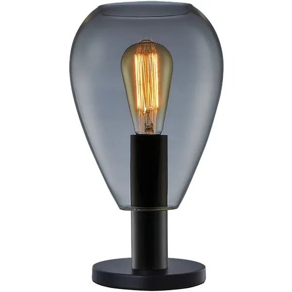 Tafellamp Felinio smoke glas 1-lichts
