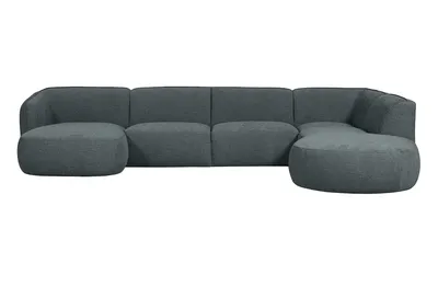 WOOOD Exclusive u-vorm bank Polly rechts Polly bank u-vorm rechts - Blauw/Groen