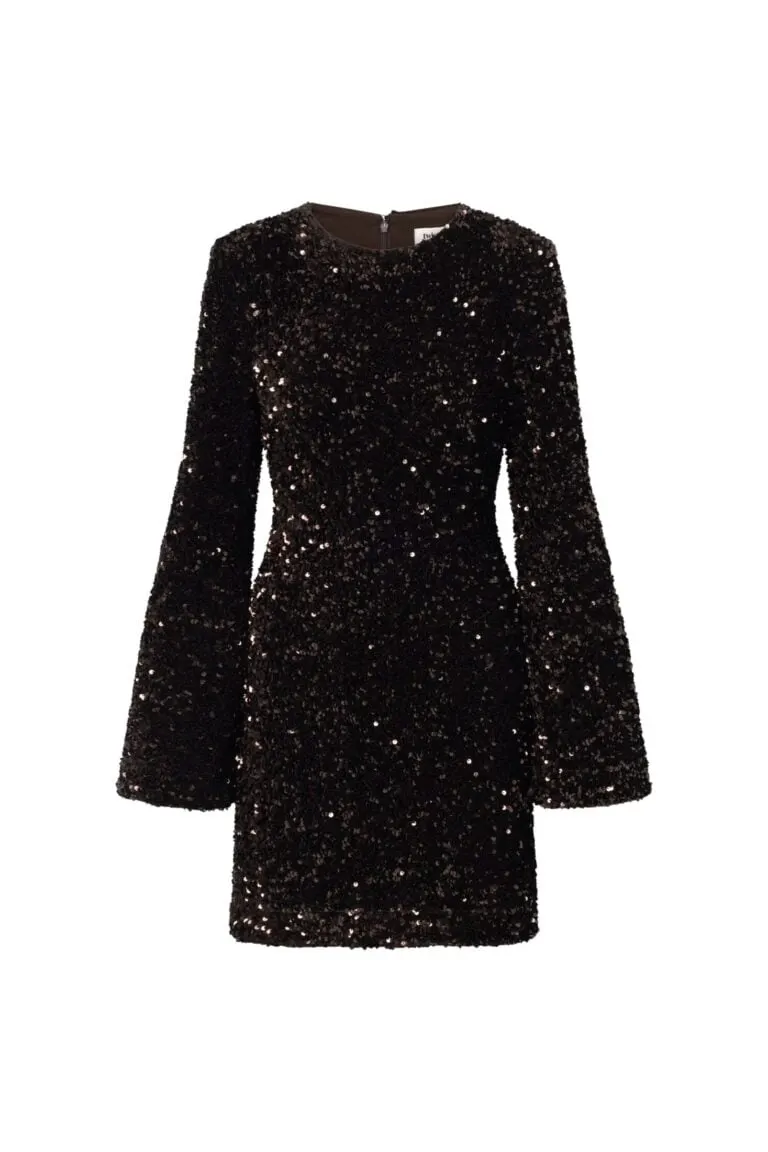 Jodyn Sequin Dress - Brun